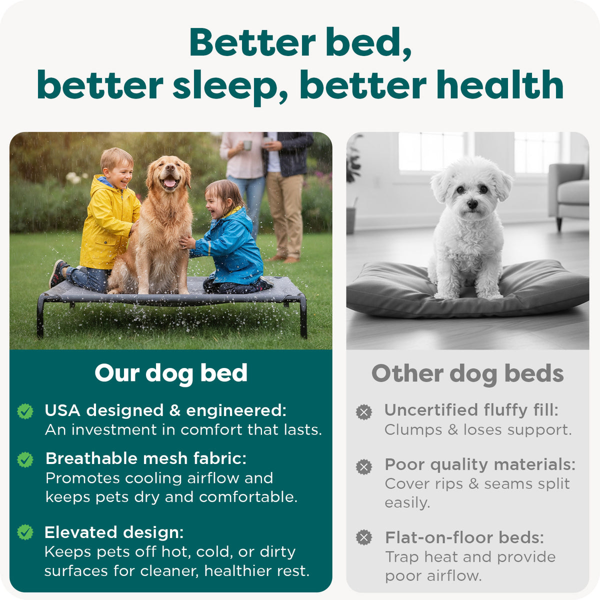 Elevated Cot Pet Bed, Graphite Gray, Extra Large — product image 7