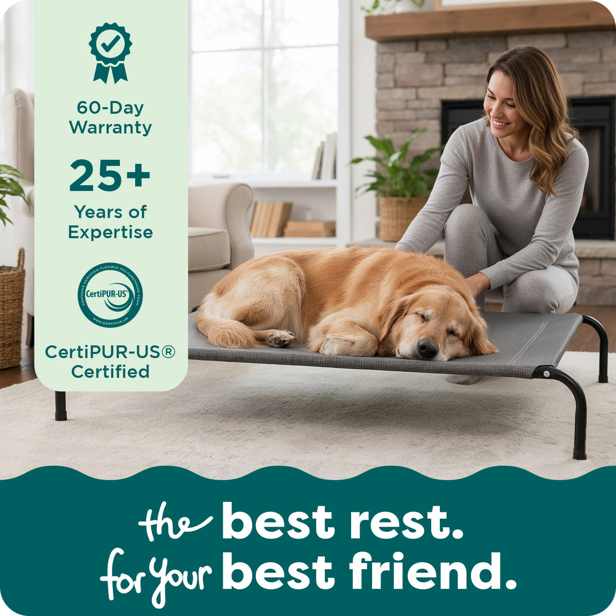 Elevated Cot Pet Bed, Graphite Gray, Extra Large — product image 9