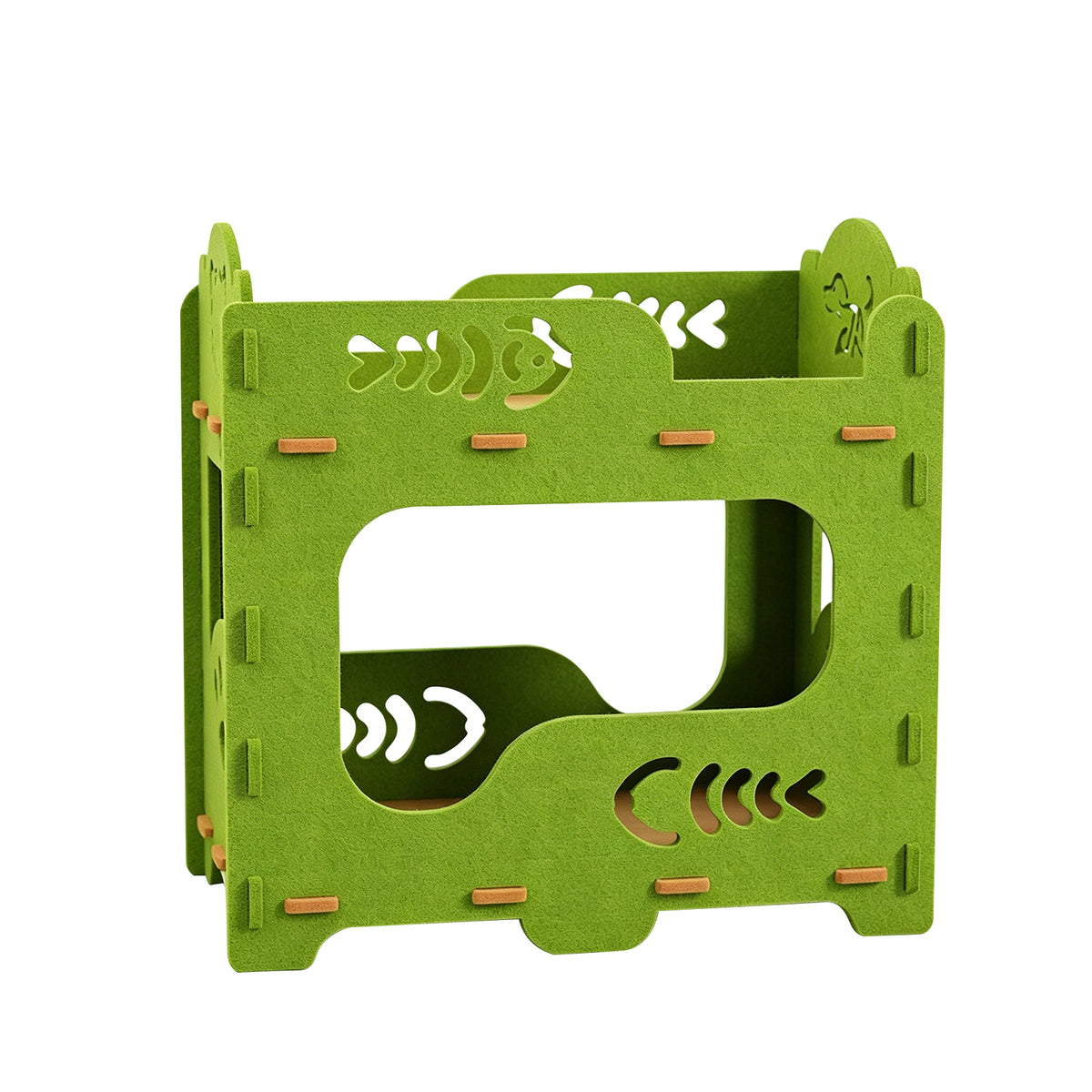 Felt Cat Bed Nest, Portable Pet Lounge House for Indoor & Outdoor Cats, Ideal for Playing Sleeping Resting, Green 50x29x52cm — product image 9