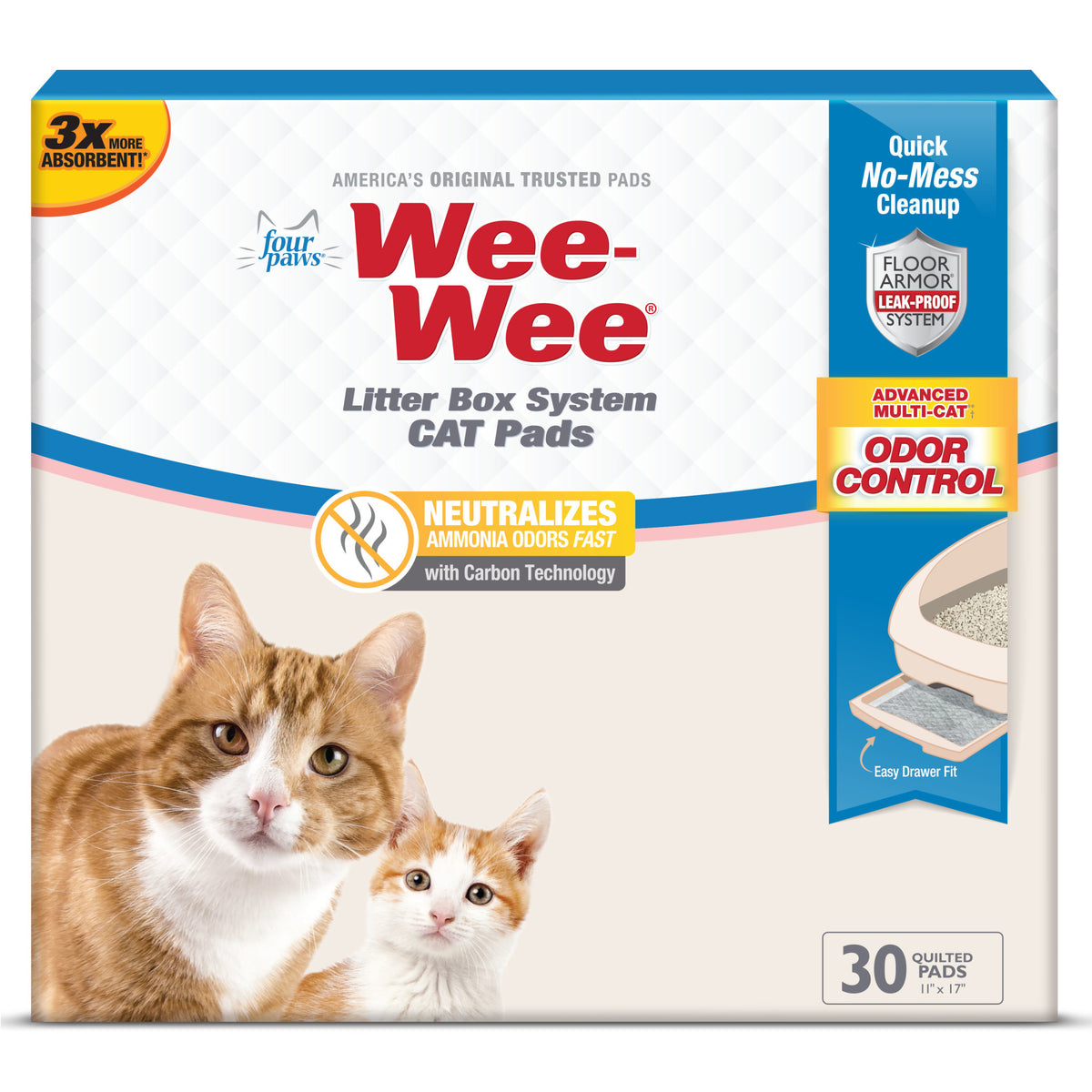 Four Paws Wee-Wee Cat Litter Box System Pads 11" x 17" (30 Count) — product image 5