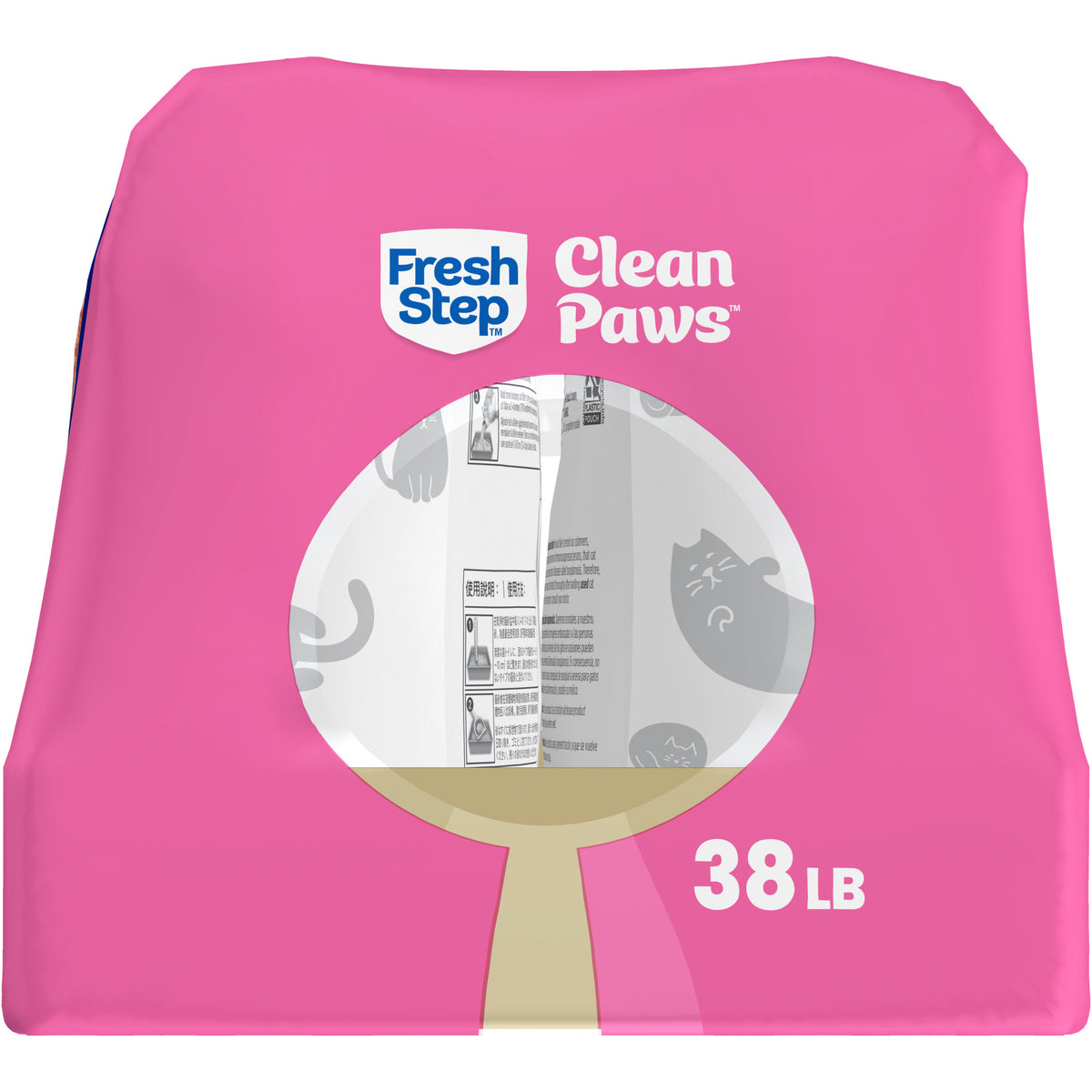 Fresh Step Clean Paws Multi-Cat Clumping Cat Litter, Febreze Freshness Scent,38 lb, Easy Pour Pouches (4 Pack) — product image 17