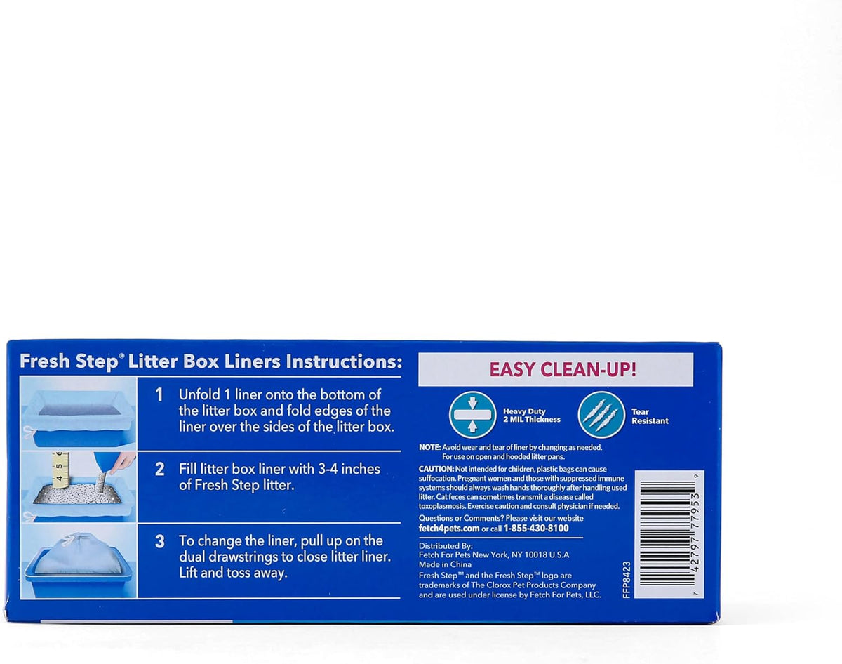 Fresh Step Drawstring Litter Box Liners, Fresh  Scent, Large Size, 30" x 17" - 7 Count — product image 3