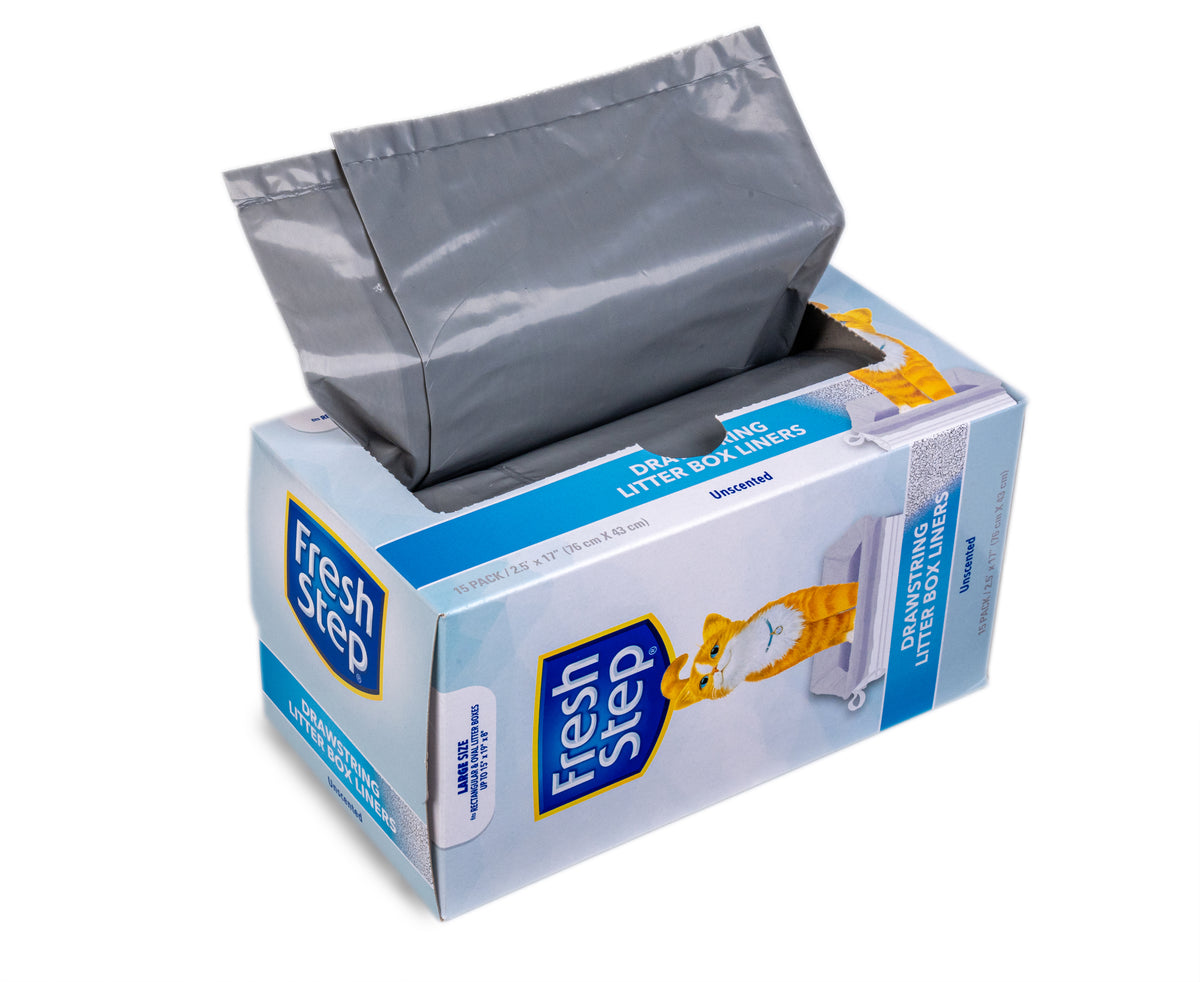Fresh Step Drawstring Litter Box Liners Unscented, Large Size, 30" x 17" - 15 Count — product image 2