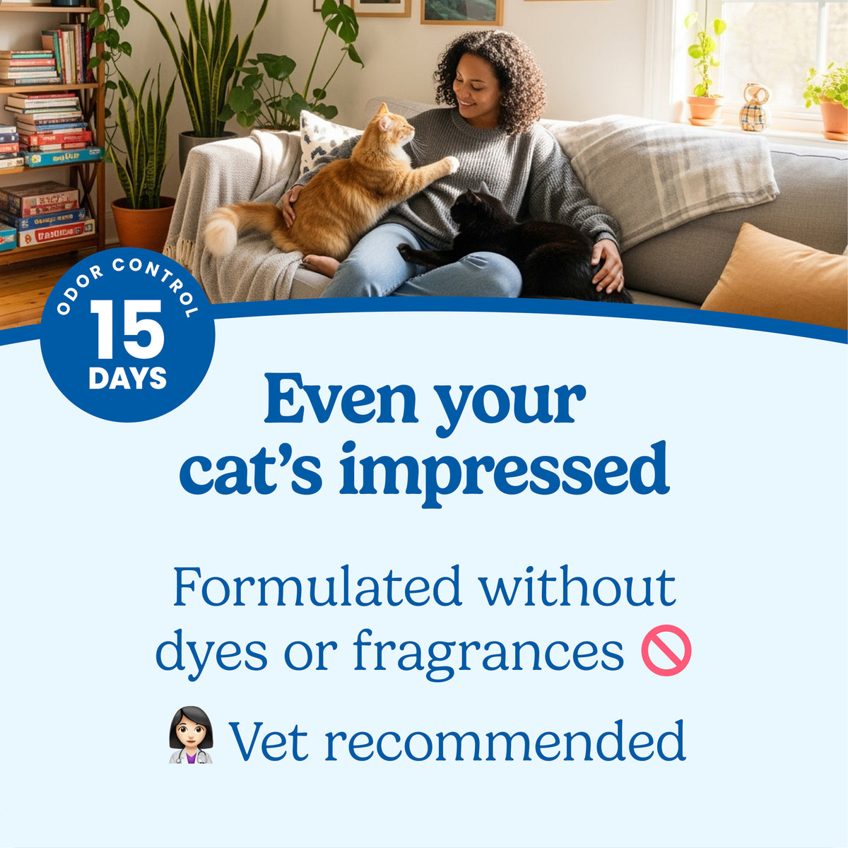 Fresh Step Simply Multi-Cat Clumping Cat Litter, Unscented, 22 lb Box — product image 3