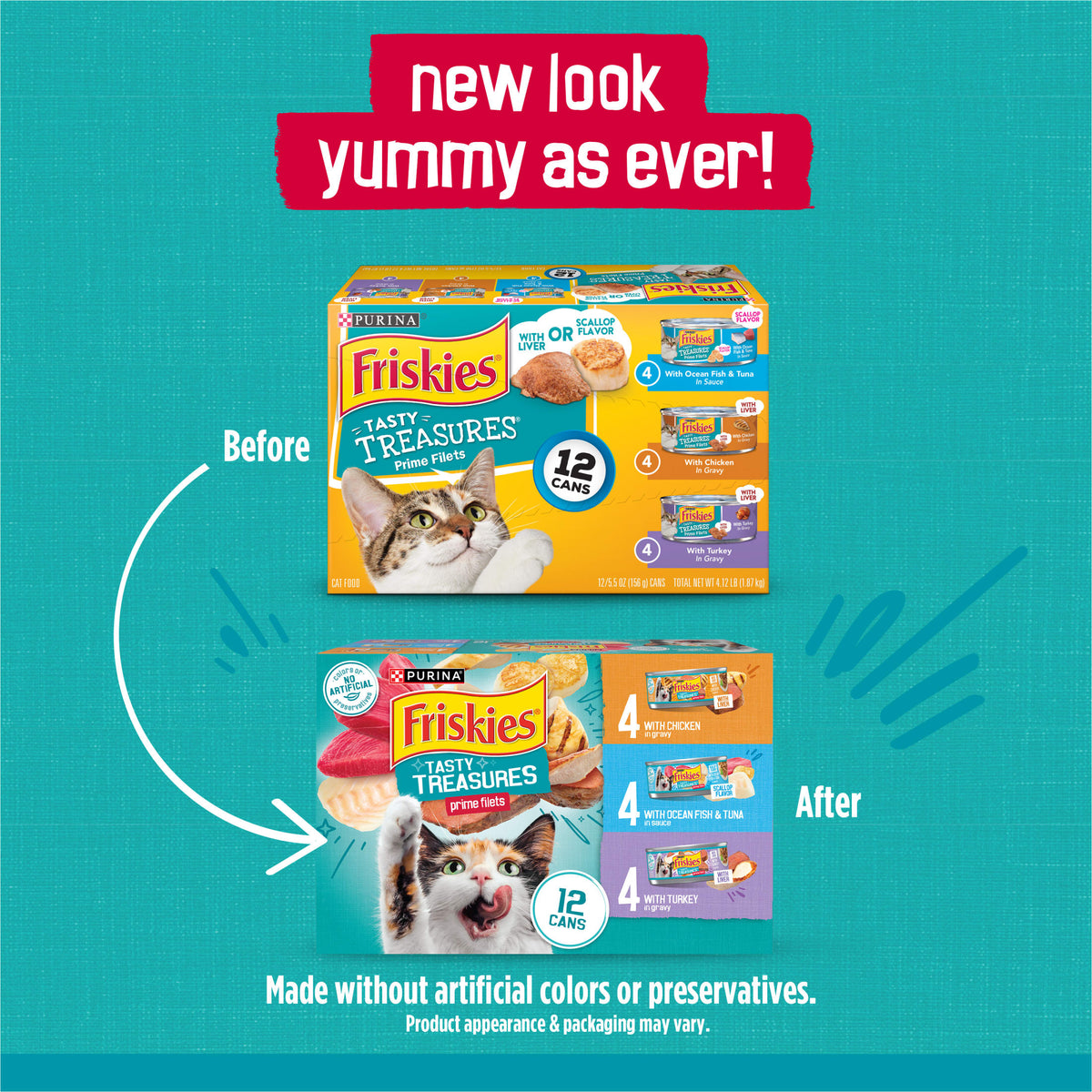 Friskies Gravy Tasty Treasures Prime Filets, Wet Cat Food, 5.5 oz Cans, 12 Pack — product image 2