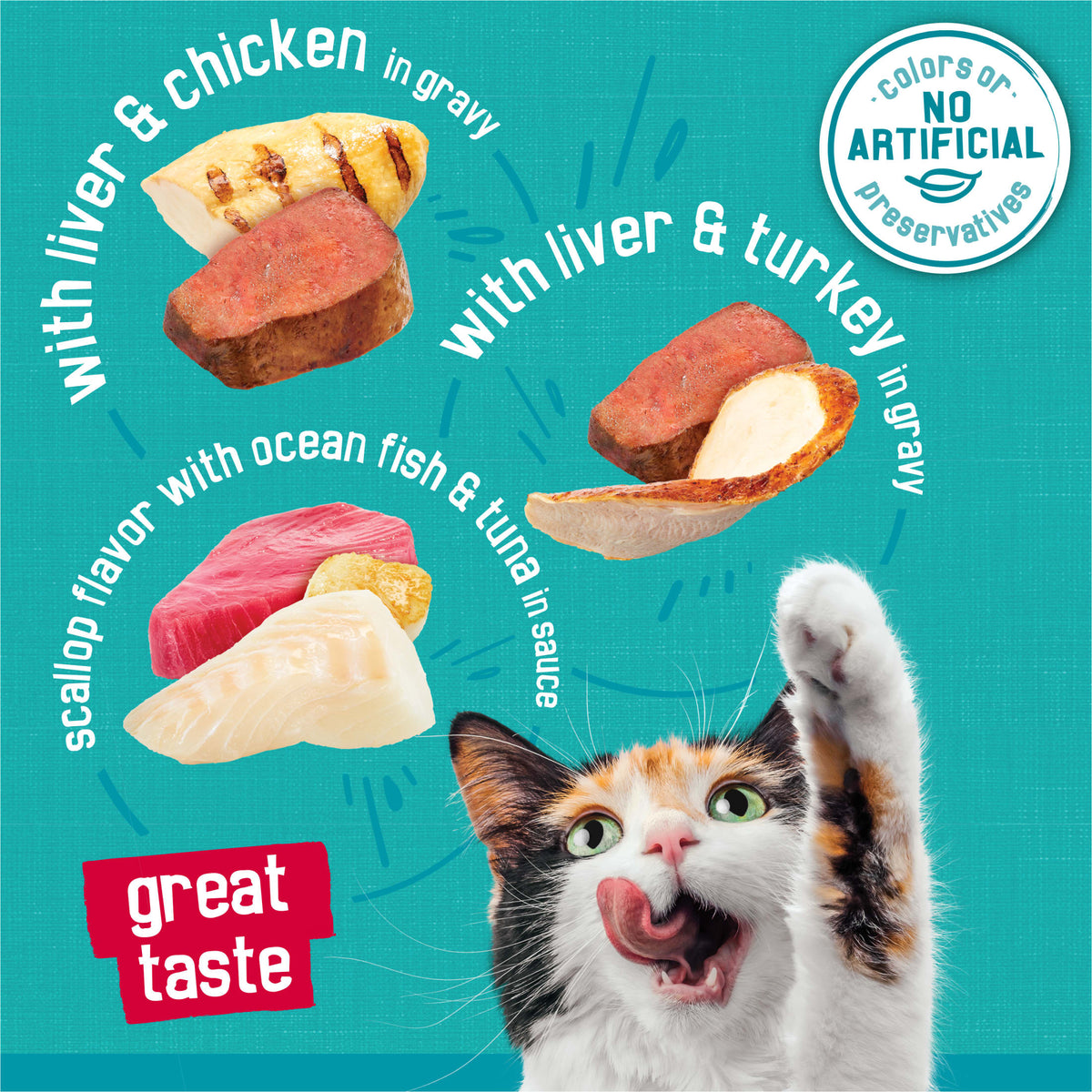 Friskies Gravy Tasty Treasures Prime Filets, Wet Cat Food, 5.5 oz Cans, 12 Pack — product image 5