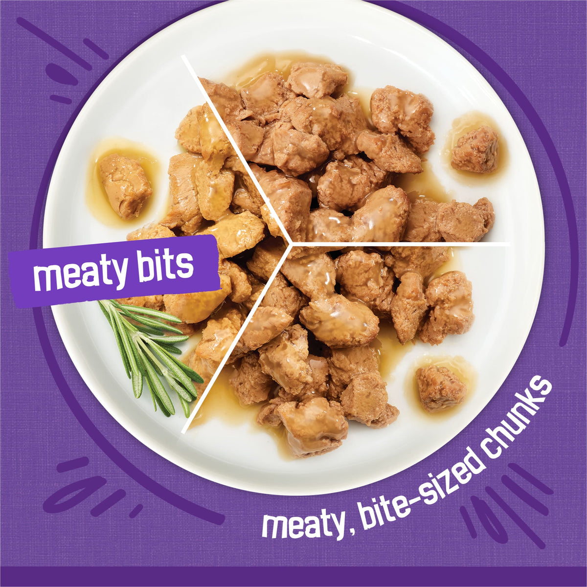 Friskies Meaty Bits Gourmet Grill, Chicken Dinner, & Beef Wet Cat Food Variety Pack, 5.5 oz Cans (24 Pack) — product image 3