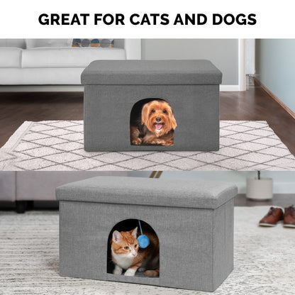 FurHaven Pet House Footstool Ottoman Hideaway, Stormy Gray, 1 Count — product image 6
