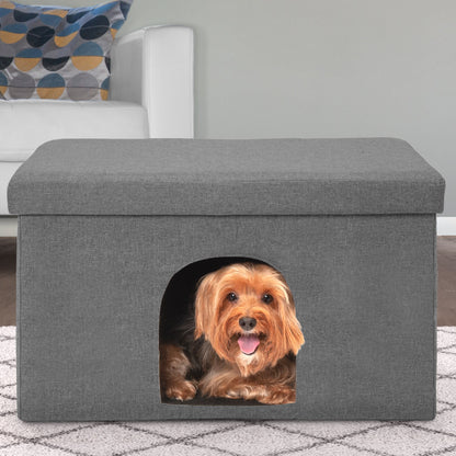FurHaven Pet House Footstool Ottoman Hideaway, Stormy Gray, 1 Count — product image 8