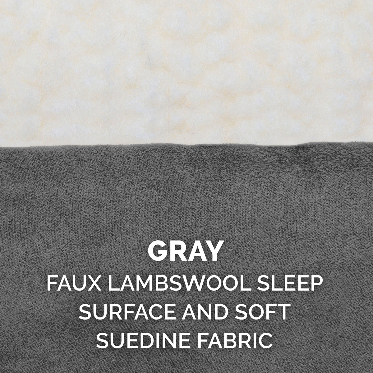 FurHaven Sherpa & Suede Cooling Gel Top Deluxe Mattress, Gray, Large, 1 Count — product image 3