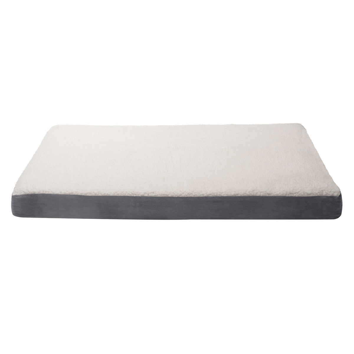 FurHaven Sherpa & Suede Cooling Gel Top Deluxe Mattress, Gray, Large, 1 Count — product image 5