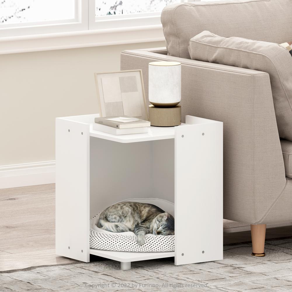 Furinno Peli Litter Box Enclosure, Solid White — product image 4