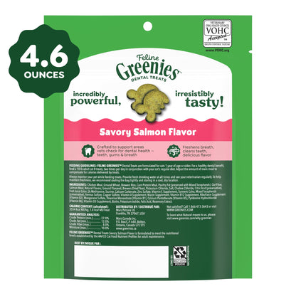 Greenies Feline Savory Salmonflavor Adult Natural Dental Cat Treats, 4.6 Oz Pouch — product image 6