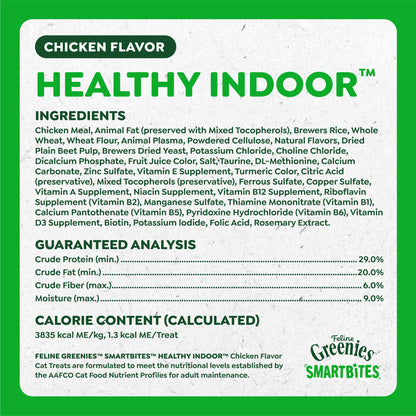 Greenies Feline Smartbites Chicken Flavor Healthy Indoor Cat Treats, 2.1 oz Pack — product image 8