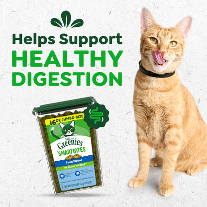 Greenies Feline Smartbites Tuna Flavor Healthy Indoor Cat Treats, 16 oz Tub — product image 3