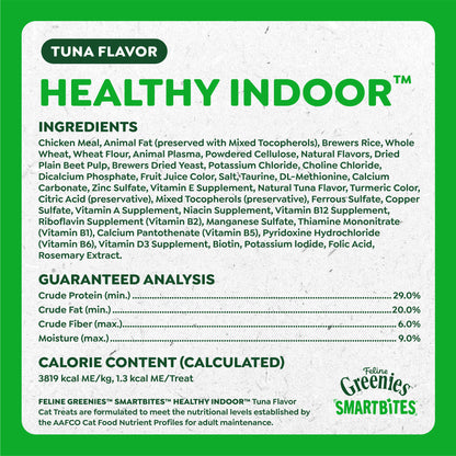 Greenies Feline Smartbites Tuna Flavor Healthy Indoor Cat Treats, 16 oz Tub — product image 8