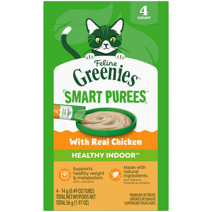 Greenies Puree Indoor Cat Treats Chicken Flavor 4 Count — product image 2