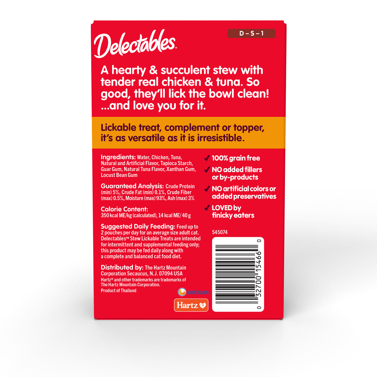 Hartz Delectables Stew Lickable Wet Cat Treats, Chicken & Tuna, 5 Pack — product image 3