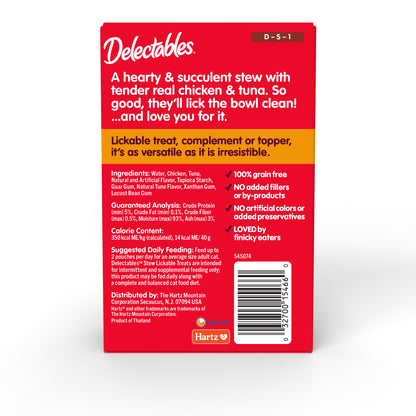 Hartz Delectables Stew Lickable Wet Cat Treats, Chicken & Tuna, 5 Pack — product image 3