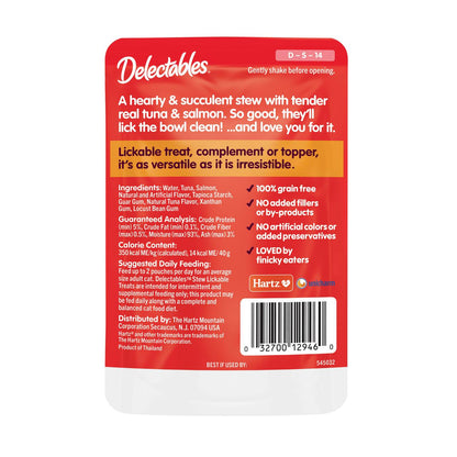 Hartz Delectables Stew Lickable Wet Cats, Tuna & Salmon, 12 Count — product image 3