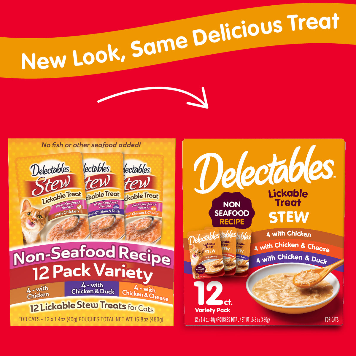 Hartz Delectables Stew Non-Seafood Lickable Wet Cat Treats Variety Pack, 12 Count — product image 2
