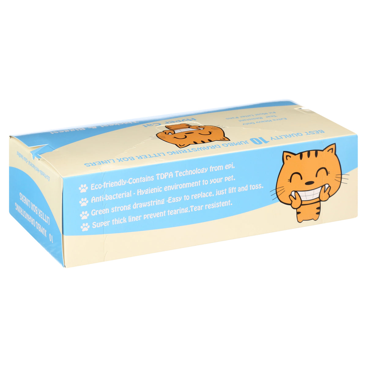 "Hyper Cat Jumbo Cat Litter Box Liners Drawstring Litter Bags for Boxes 20 Counts" — product image 5
