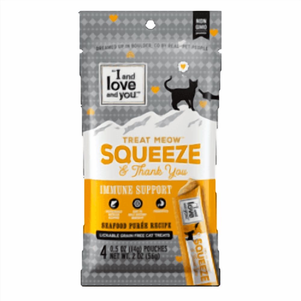 "I and love and you" Treat Meow Squeeze & Thank You Lickable Cat Treat Variety Chicken/Tuna — product image 3