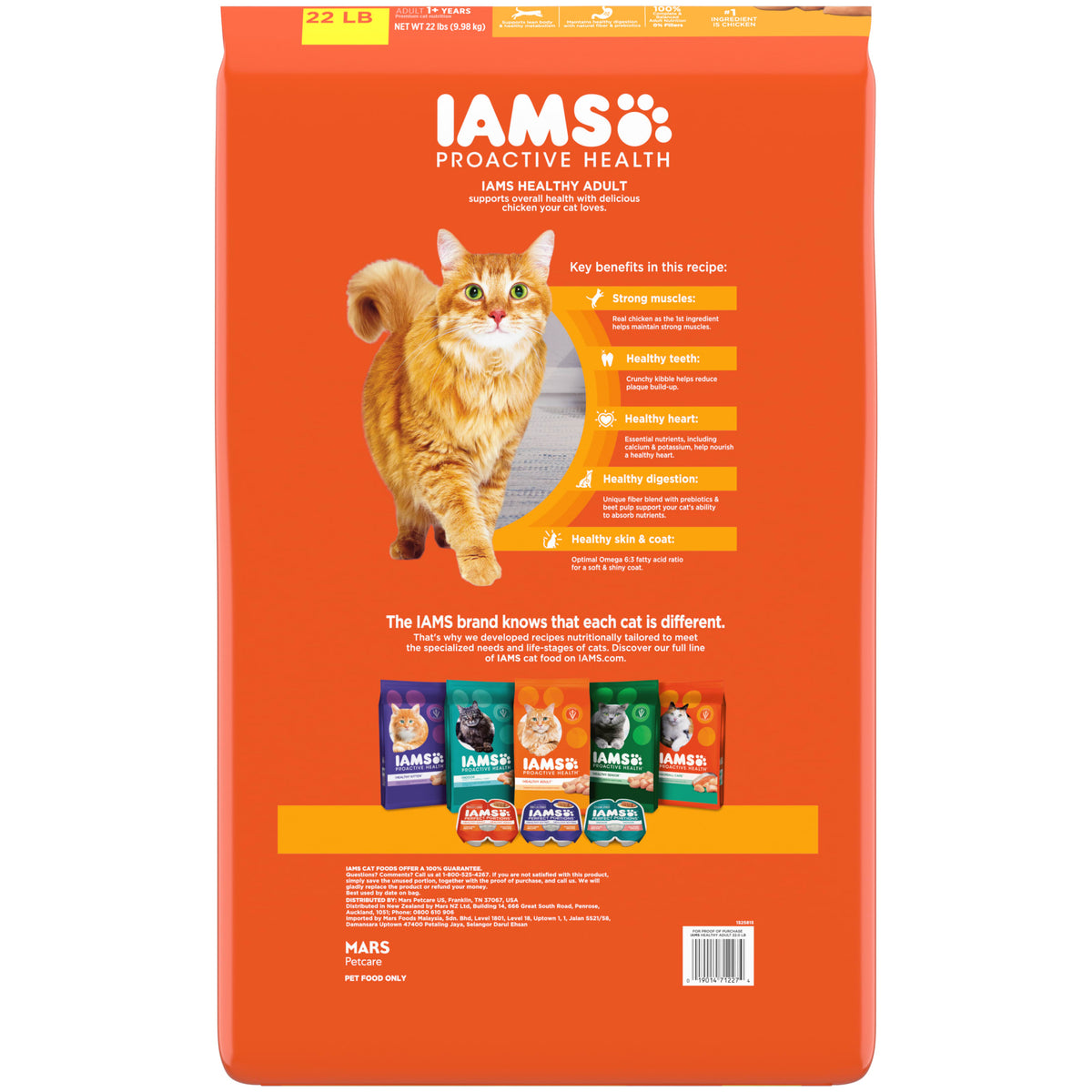 Iams Proactive Health Dry Cat Food, Chicken Flavor, 22 lb Bag — product image 2