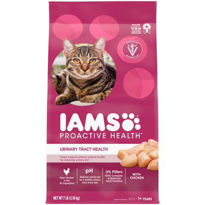 Iams Proactive Health Urinary Tract Health Chicken Dry Cat Food, 7 Lb Bag