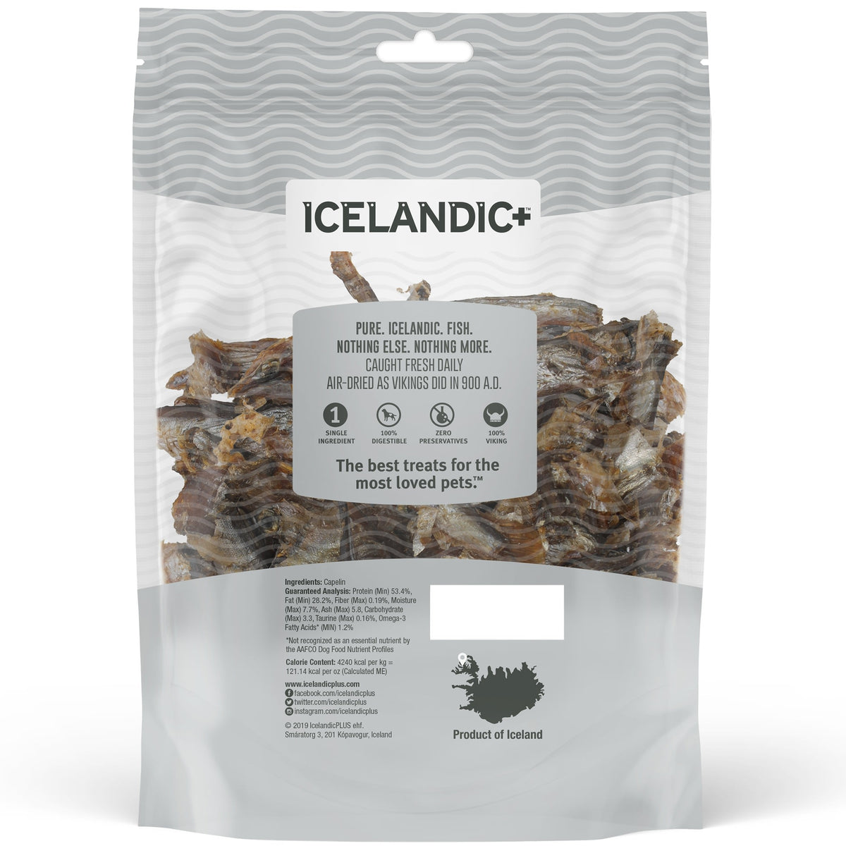 Icelandic+ Whole Fish & Pieces: Capelin - 1.5oz Bag- Cat Treats, Wild- Caught Air-Dried Fish, Single Ingredient Pet Snacks, Just The Fish Nothing Else — product image 2