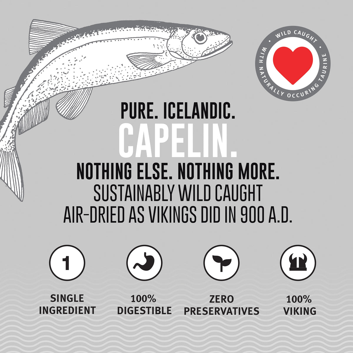 Icelandic+ Whole Fish & Pieces: Capelin - 1.5oz Bag- Cat Treats, Wild- Caught Air-Dried Fish, Single Ingredient Pet Snacks, Just The Fish Nothing Else — product image 4