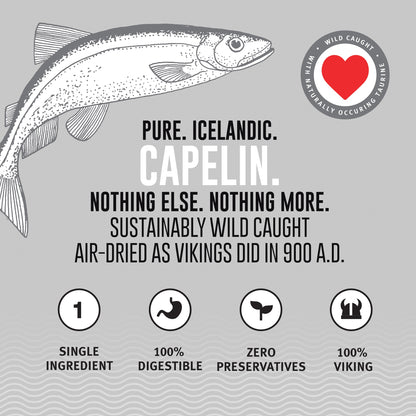 Icelandic+ Whole Fish & Pieces: Capelin - 1.5oz Bag- Cat Treats, Wild- Caught Air-Dried Fish, Single Ingredient Pet Snacks, Just The Fish Nothing Else — product image 4