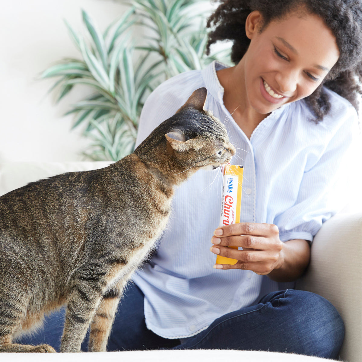 INABA Churu Creamy, Lickable Purée Cat Treat w Taurine, 0.5 oz, 20 Tubes, Seafood Variety — product image 9