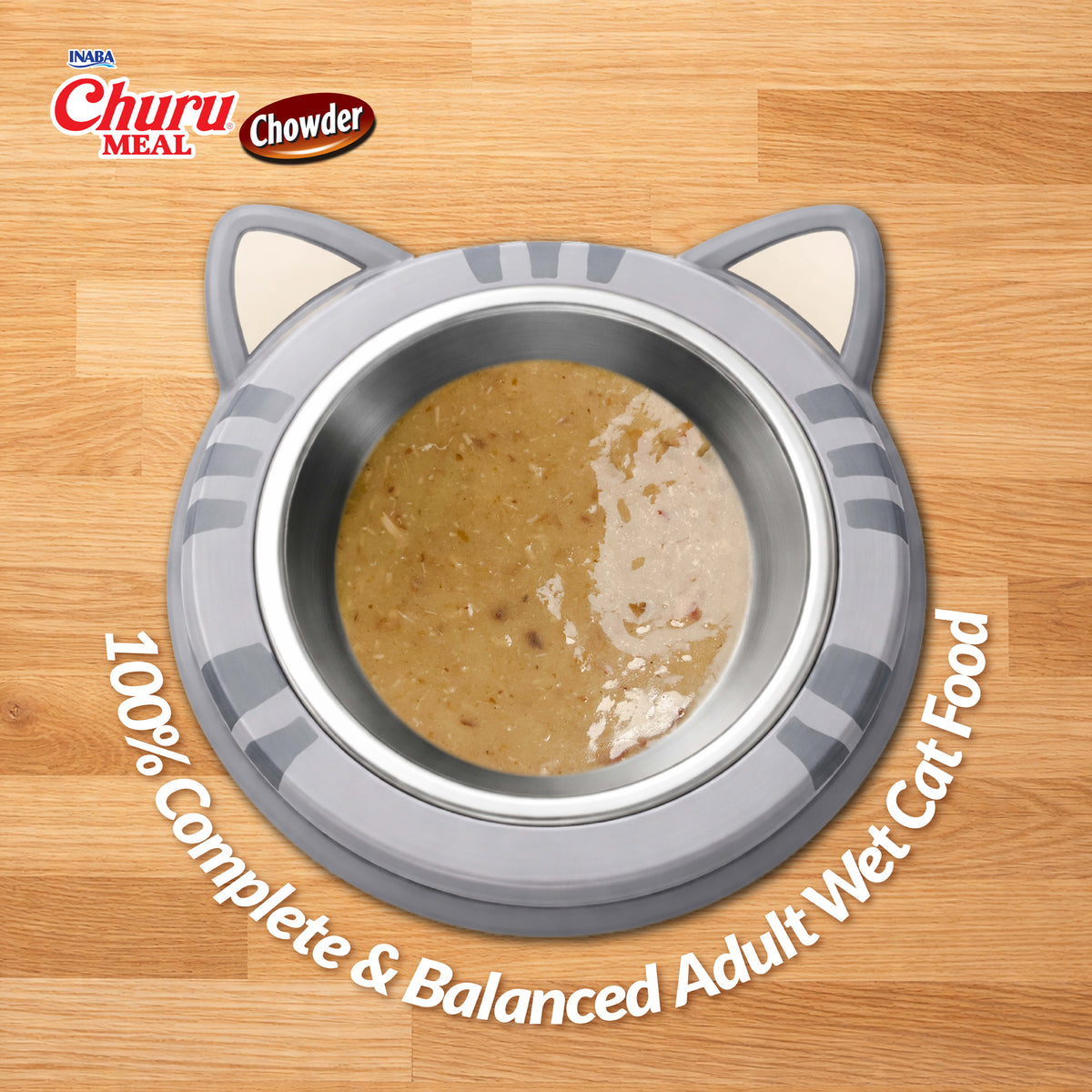 INABA Churu Meal Chowder Adult Wet Cat Food, 2.29 oz cup, 12-count, Chicken Variety Pack — product image 4