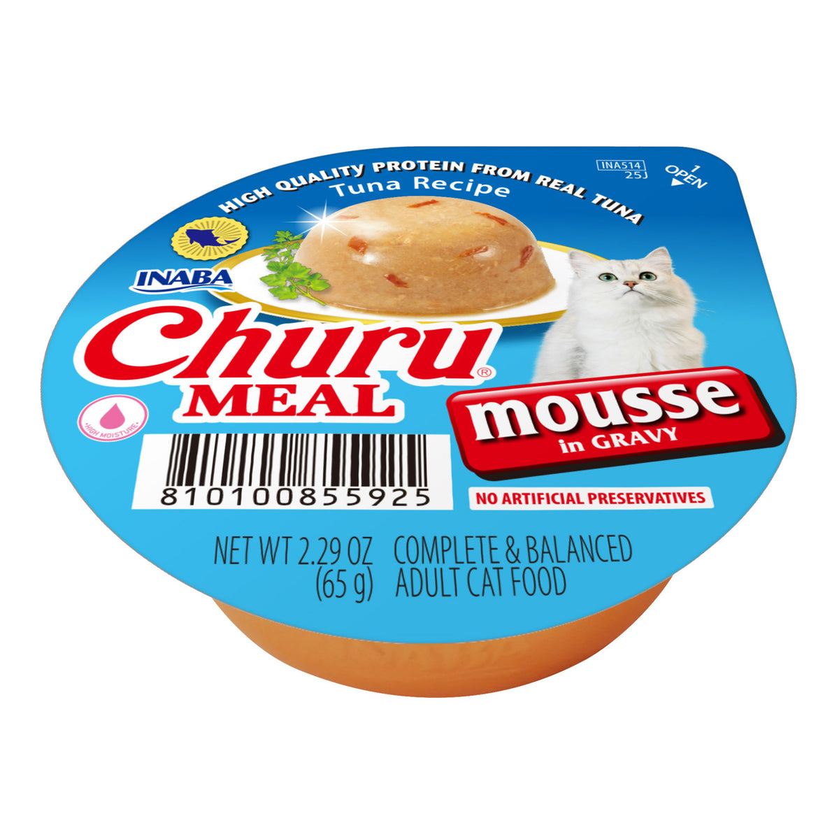 INABA Churu Meal Mousse Adult Wet Cat Food, 2.29 oz cup, 1-count, Tuna Recipe — product image 2