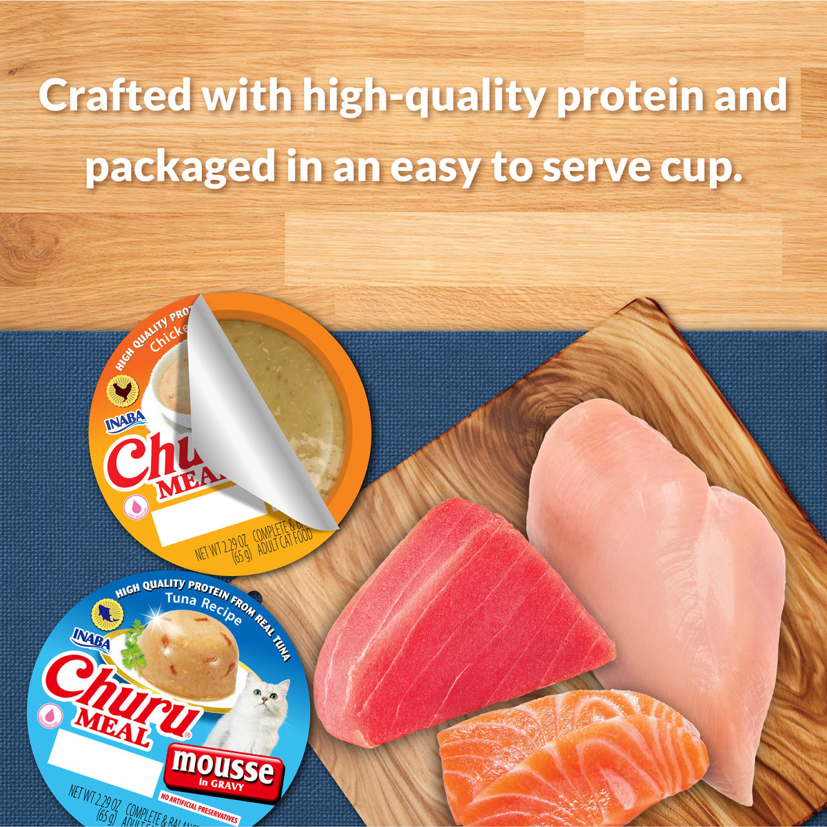 INABA Churu Meal Mousse Adult Wet Cat Food, 2.29 oz cup, 1-count, Tuna Recipe — product image 4