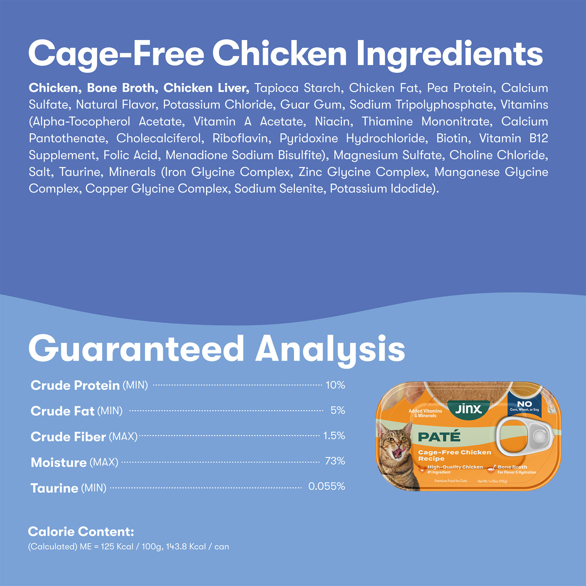 Jinx Paté Variety Pack Wet Cat Food with Cage-Free Chicken, Ocean Fish, Tuna & Salmon, 12 Count — product image 7