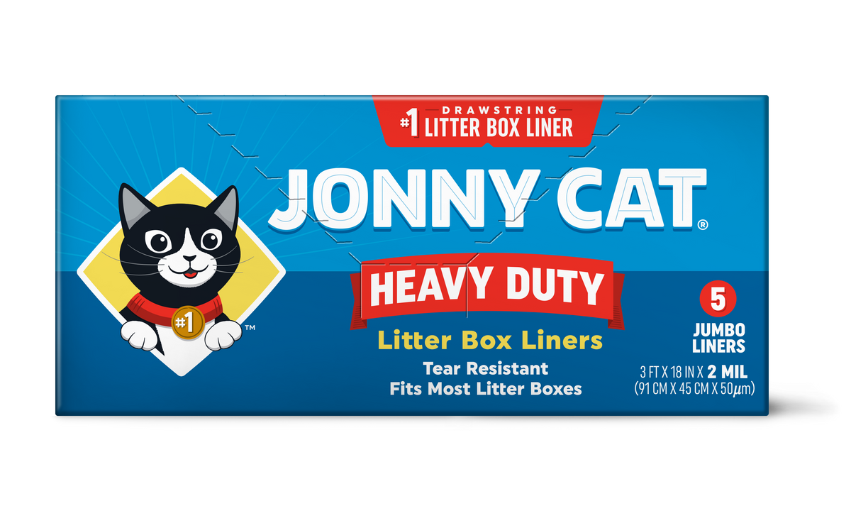Jonny Cat Heavy Duty Jumbo w/Drawstring Litter Box Liners, 5 ct