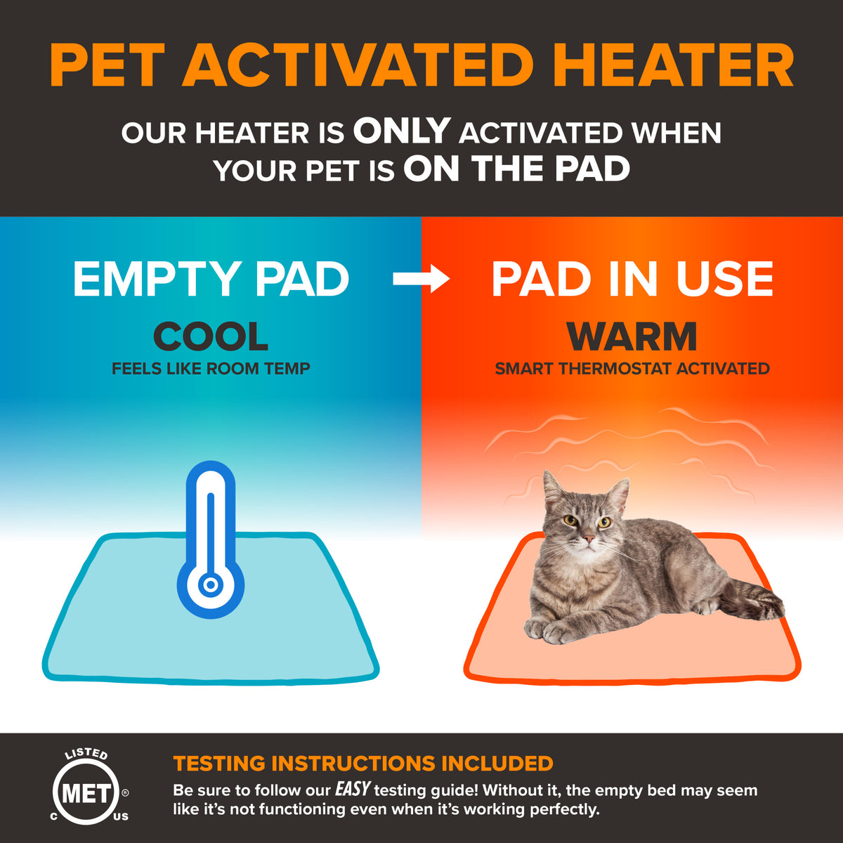 K&H Pet Products Amazin’ Kitty Pad Heated Gray 20 X 15 Inches - 1 pack — product image 3