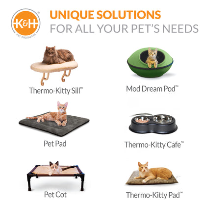 K&H Pet Products Thermo-Kitty Indoor Heated Cuddle Up Pet Bed Mocha 16 Inches — product image 8