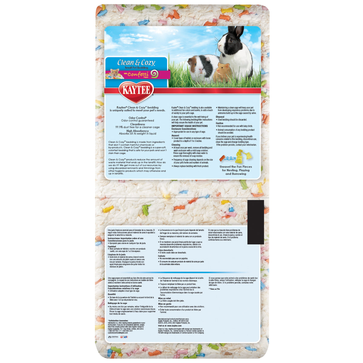 Kaytee Clean & Cozy Confetti Bedding White Paper Bedding with Colored Confetti Paper24.6 liters — product image 7
