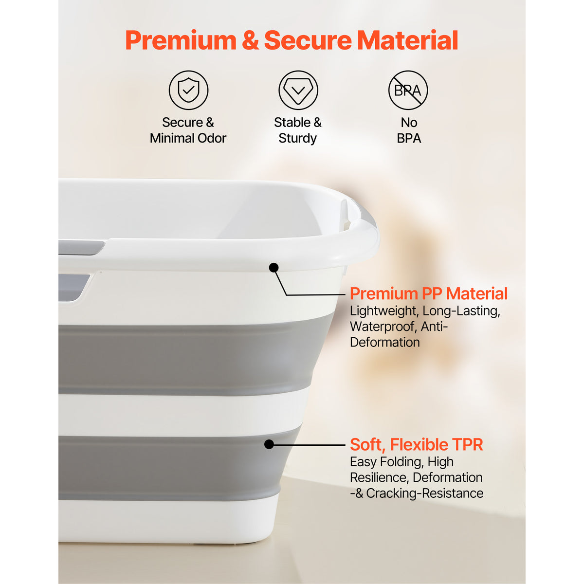 KFFKFF Collapsible Dog Bath Tub, Portable Pet Grooming and Bathing Station with Stable Support, Space-Saving Design, Built-In Drainage Hole for Small Pets, Puppies, and Cats, Gray and White — product image 3
