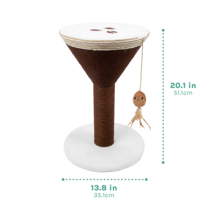Kitty Citty Espresso Martini Cocktail Sisal Cat Scratching Post, Brown, One Size — product image 2