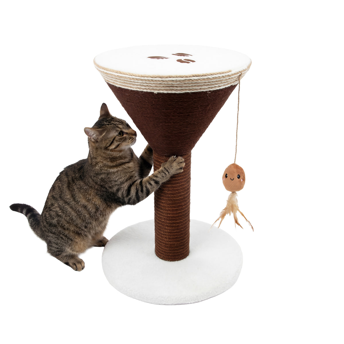Kitty Citty Espresso Martini Cocktail Sisal Cat Scratching Post, Brown, One Size — product image 3