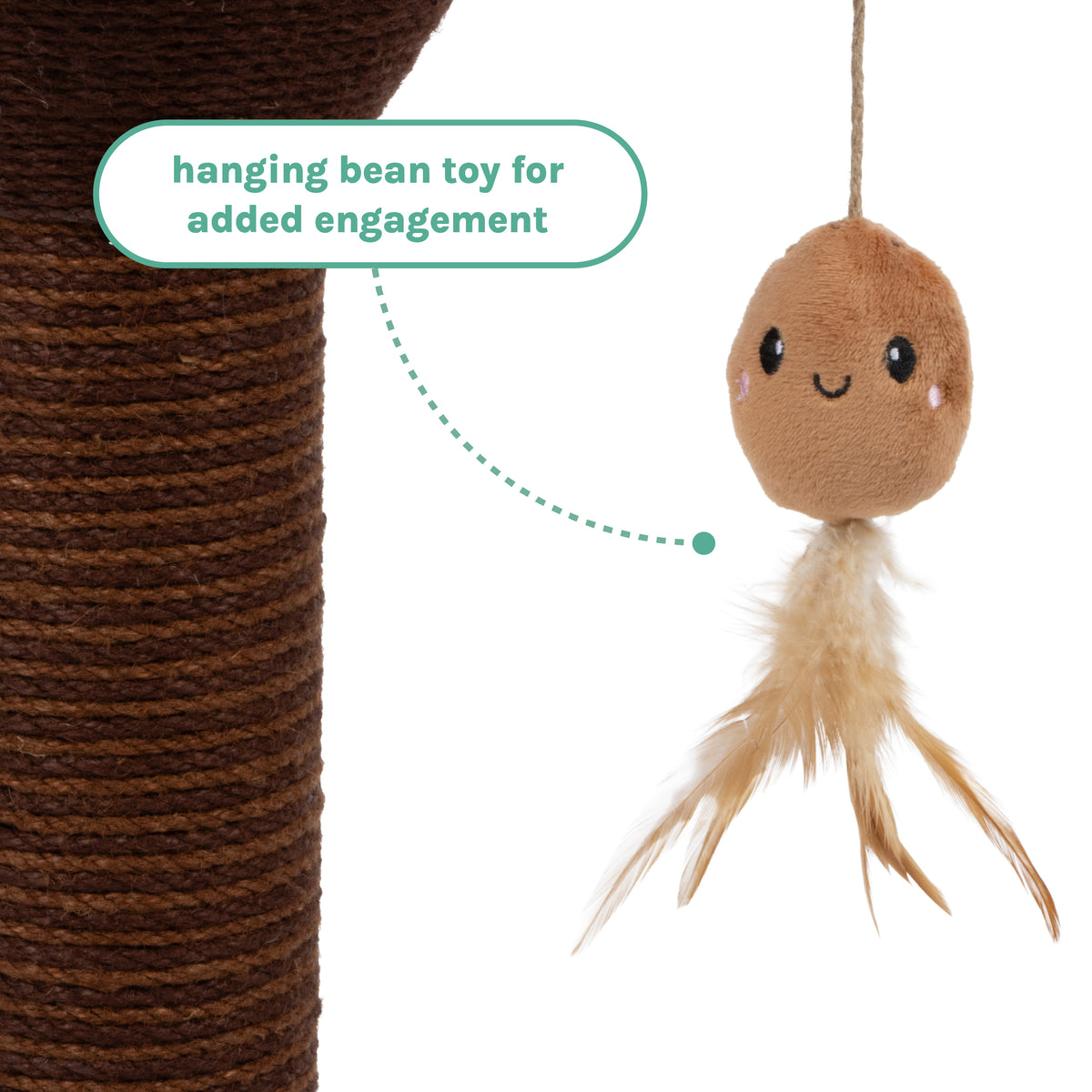 Kitty Citty Espresso Martini Cocktail Sisal Cat Scratching Post, Brown, One Size — product image 5