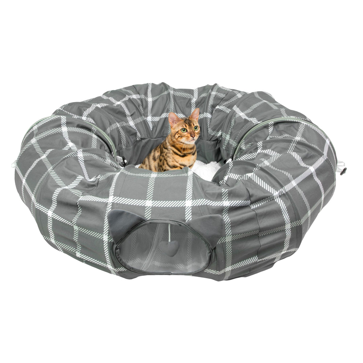 Kitty City, Cat Bed Tunnel, Gray, O/S — product image 7