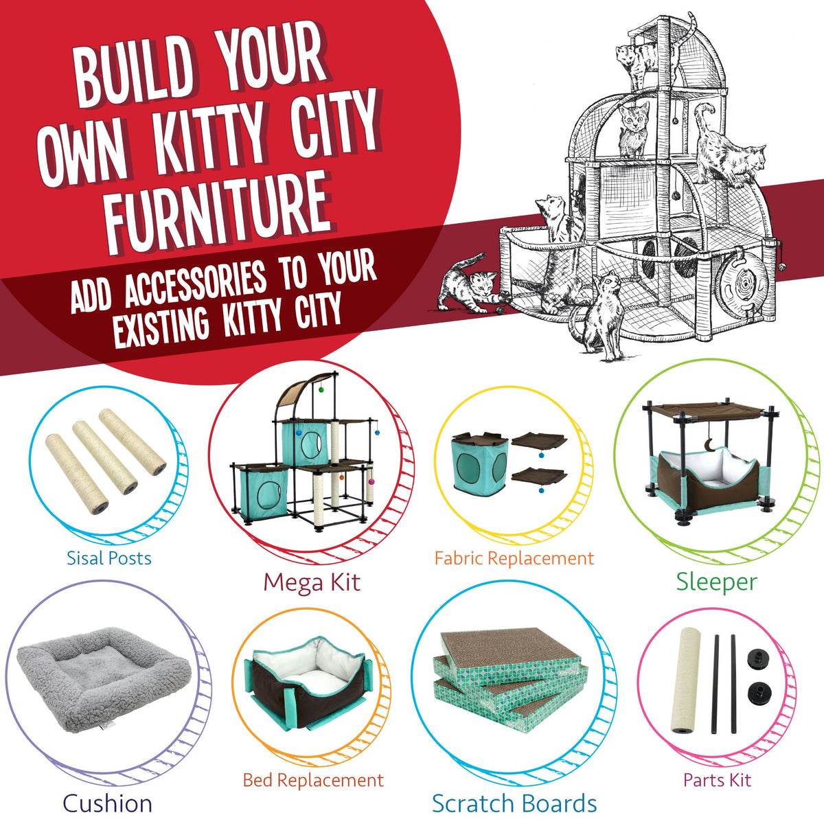 Kitty City Steel Claw Cube & Platforms Replacement — product image 4