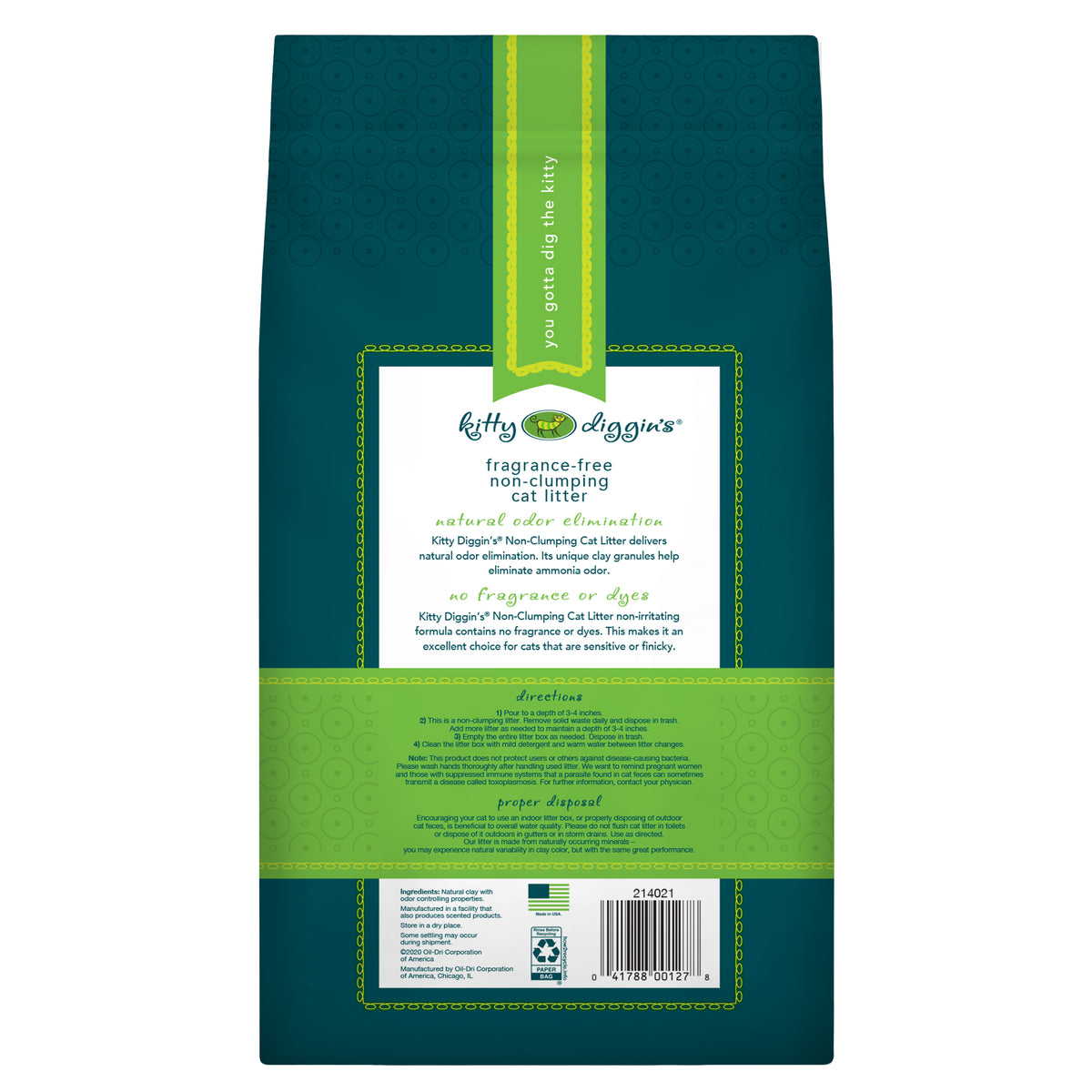 Kitty Diggin's Fragrance-Free Cat Litter, 7 lbs — product image 2