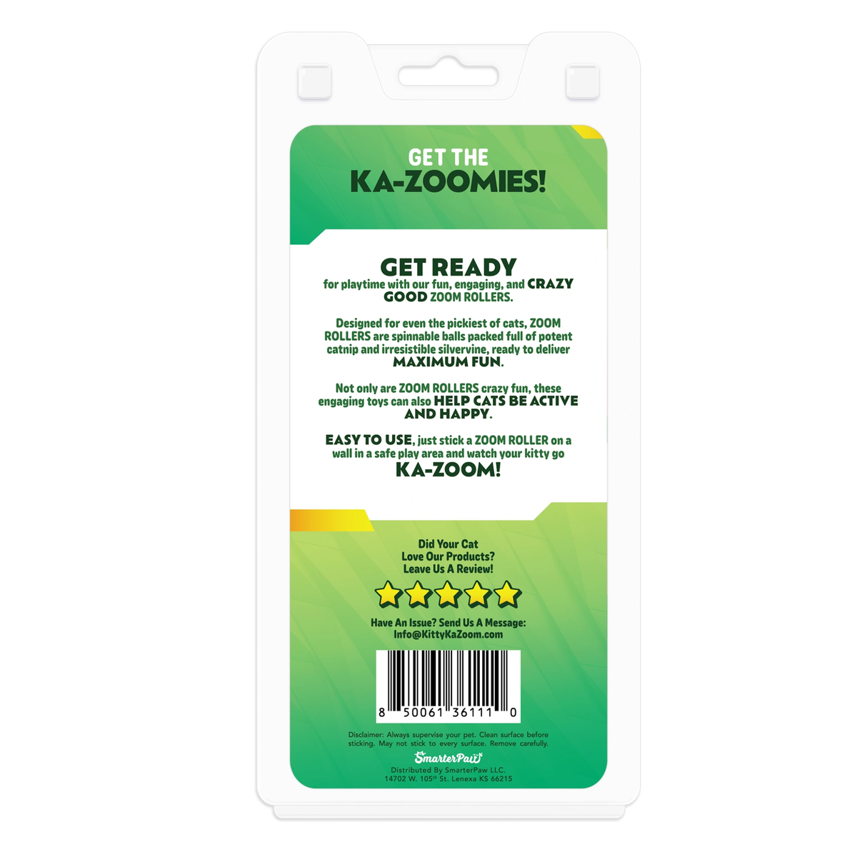 Kitty Ka-Zoom Catnip and Silvervine Compressed Catnip Rollers, Interactive Catnip, High Potency Hand Harvested Catnip — product image 5