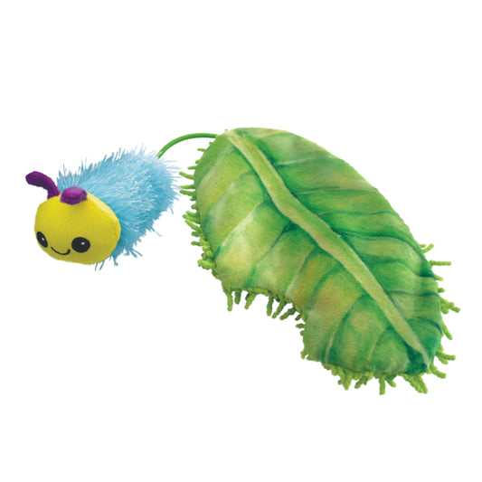 KONG® Flingaroo™ CATerpillar Cat Toy for Natural Wrestling Play, with Premium North American Catnip